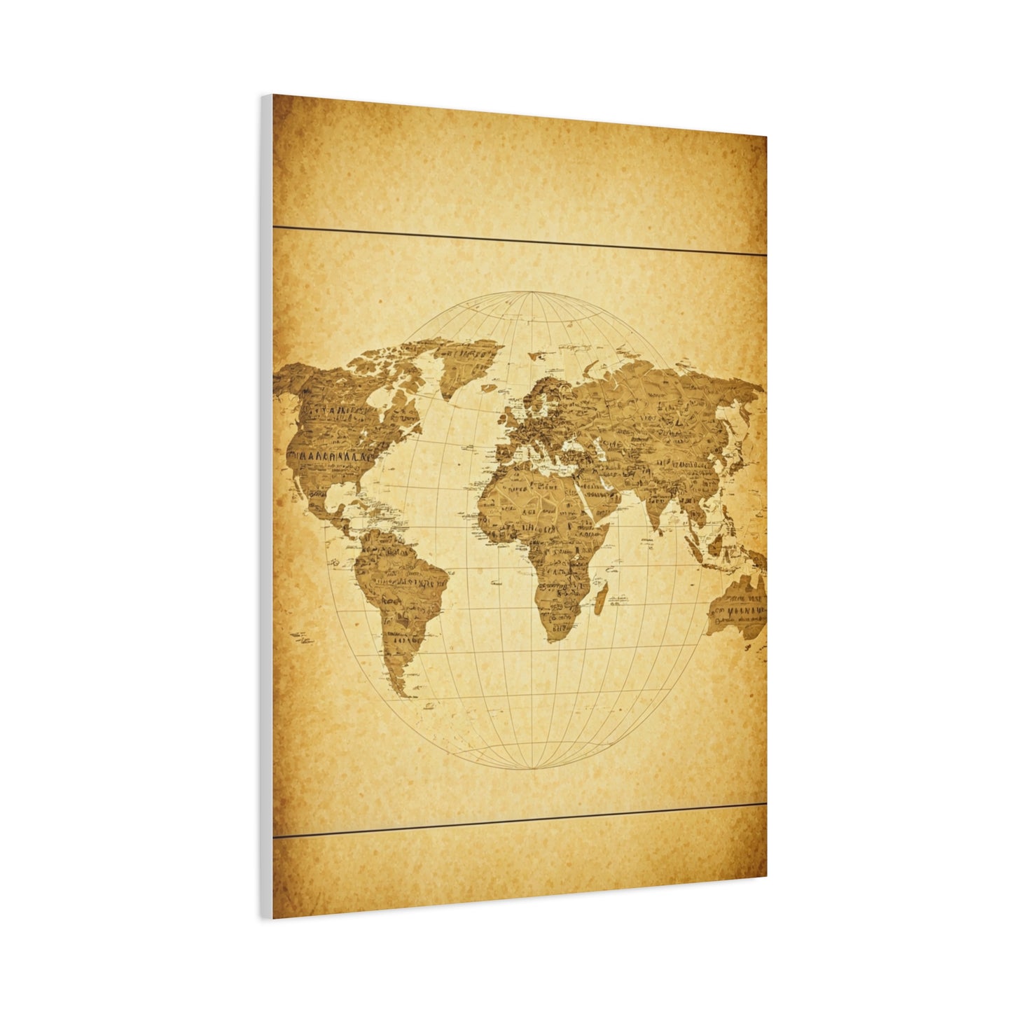 Soft Sepia Classic World Chart Wall Art & Canvas Prints