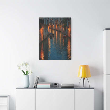 Venetian Canal Evening Glow Wall Art & Canvas Print
