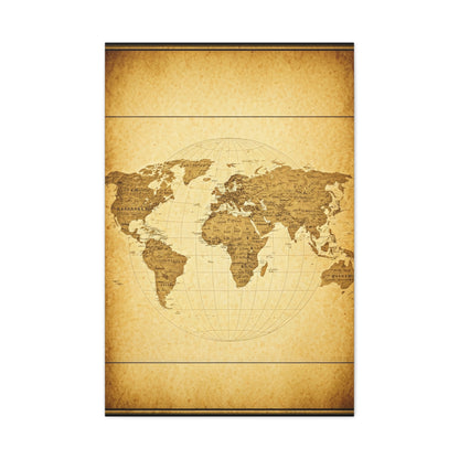 Soft Sepia Classic World Chart Wall Art & Canvas Prints
