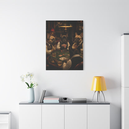 French Bulldog Poker Club Wall Art & Canvas Print