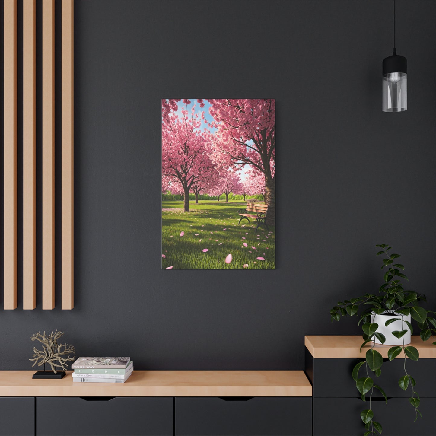 Sakura Blossom Garden Park Scene Wall Art & Canvas Prints