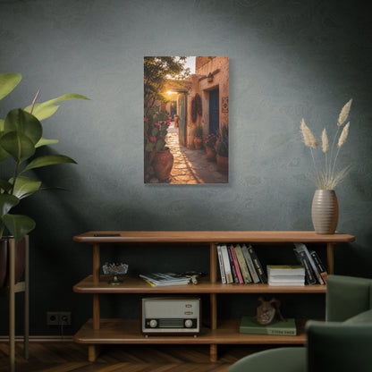 Santa Fe Adobe Courtyard Southwest Wall Art & Canvas Print