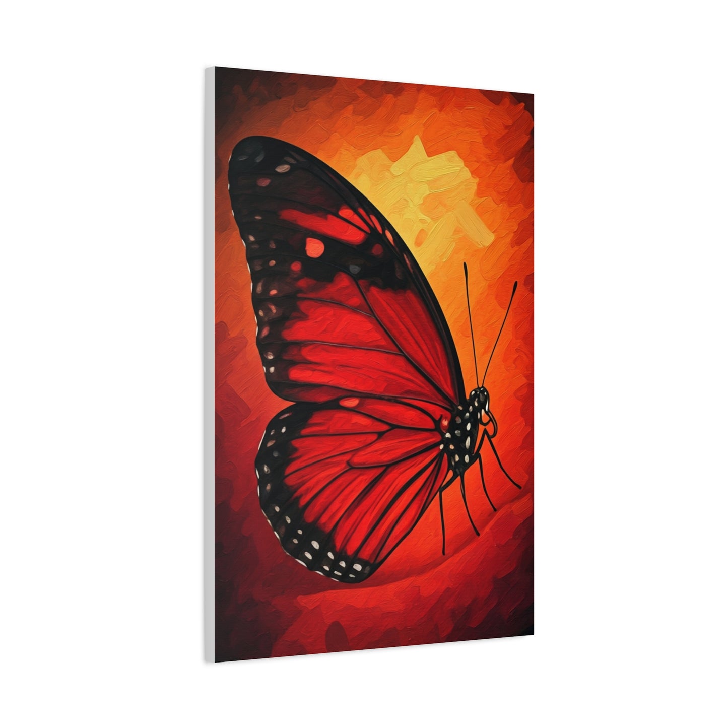 Crimson Butterfly Close-Up Wall Art & Canvas Prints