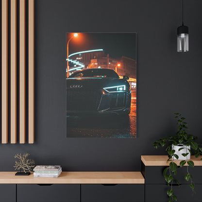 Audi R8 V10 Plus Downtown Night Drive Wall Art & Canvas Prints