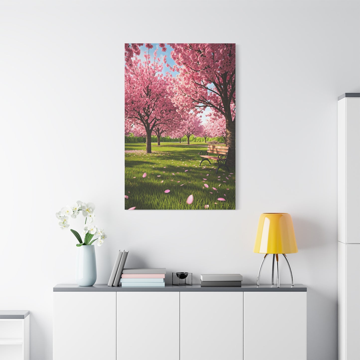 Sakura Blossom Garden Park Scene Wall Art & Canvas Prints