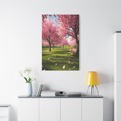 Sakura Blossom Garden Park Scene Wall Art & Canvas Prints