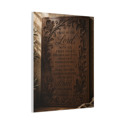 Trust in the Lord Carved Wood Plaque Wall Art & Canvas Print