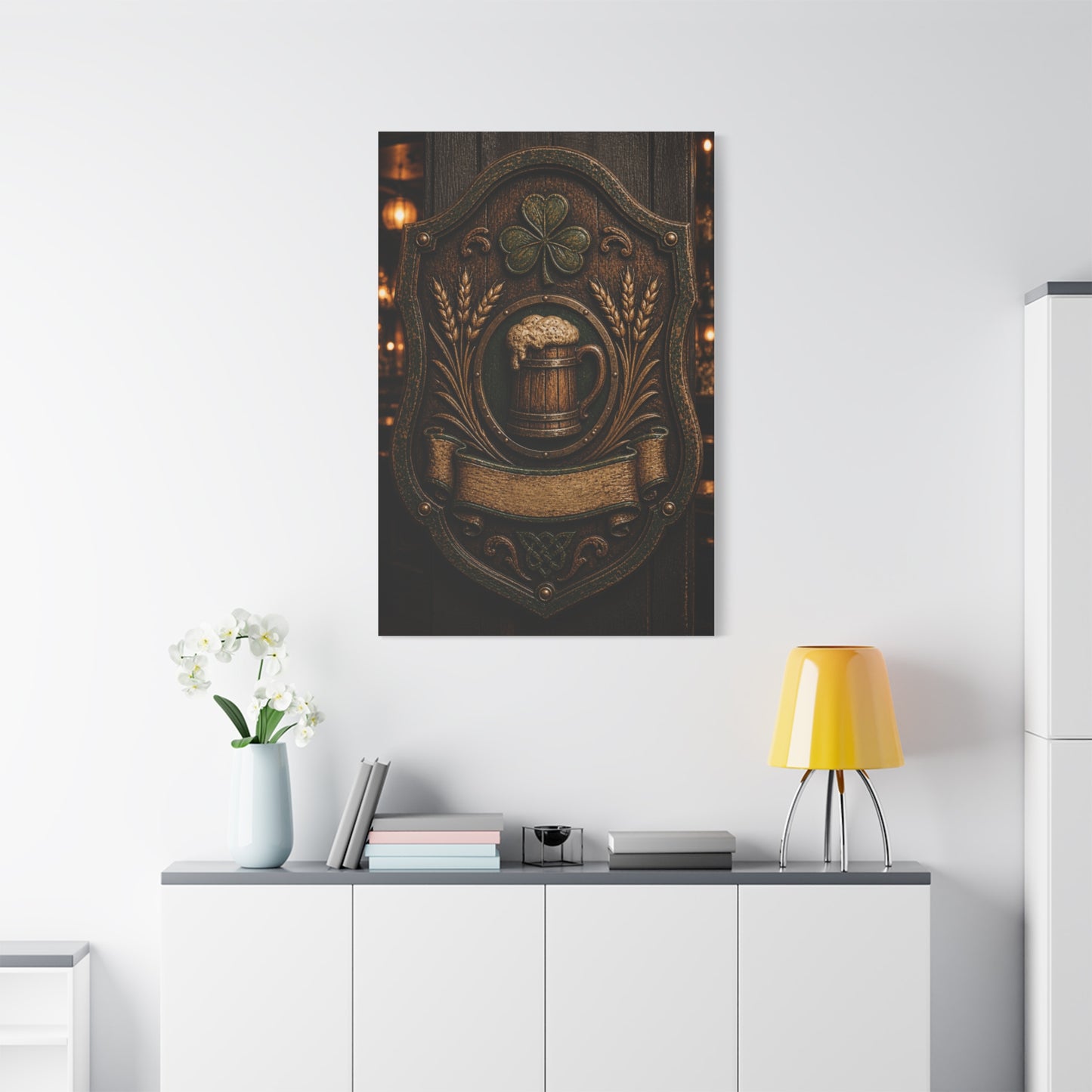 Irish Pub Heritage Crest Wall Art & Canvas Print