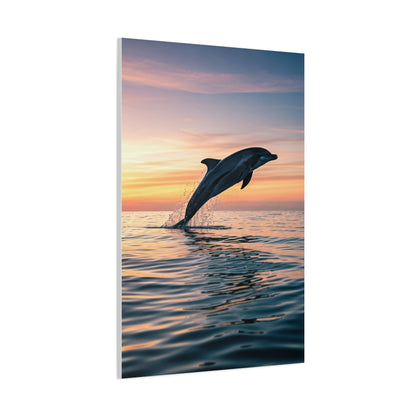 Dolphin at Sunset wall art & canvas prints