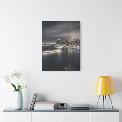 Monochrome Manhattan Waterfront Panorama Wall Art & Canvas Print