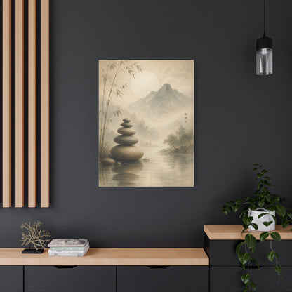 Zen Sacred Stone Landscape Wall Art & Canvas Print