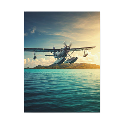 Seaplane Over Tropical Waters Wall Art & Canvas Prints
