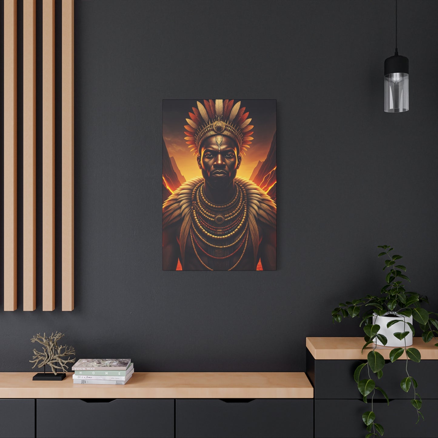 Sunfire Tribal King Portrait Wall Art & Canvas Prints