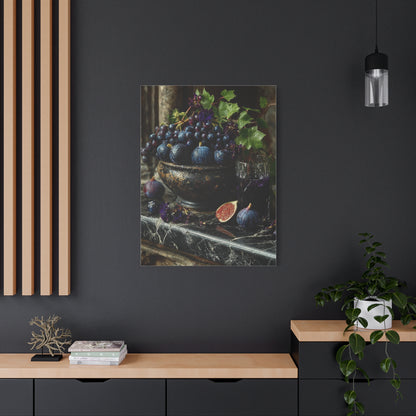 Fig & Wine Rustic Still Life Wall Art & Canvas Print