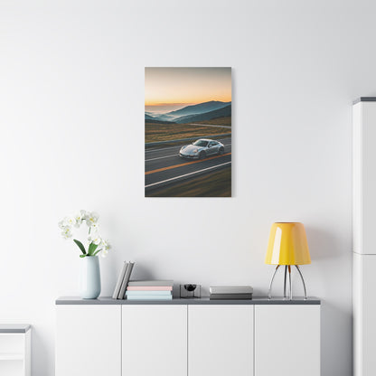 Porsche 911 Alpine Sunrise Cruise Wall Art & Canvas Prints