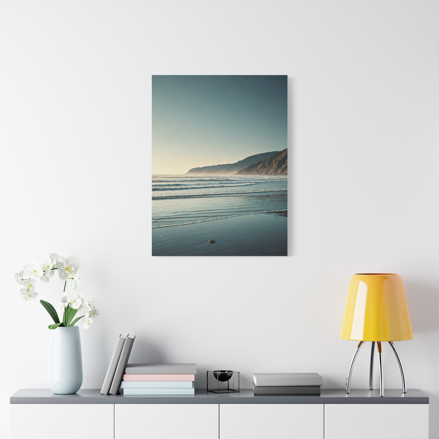 Misty Coastal Morning Shore Wall Art & Canvas Prints