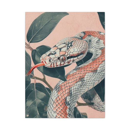 White And Pink Snake Wall Art & Canvas Prints