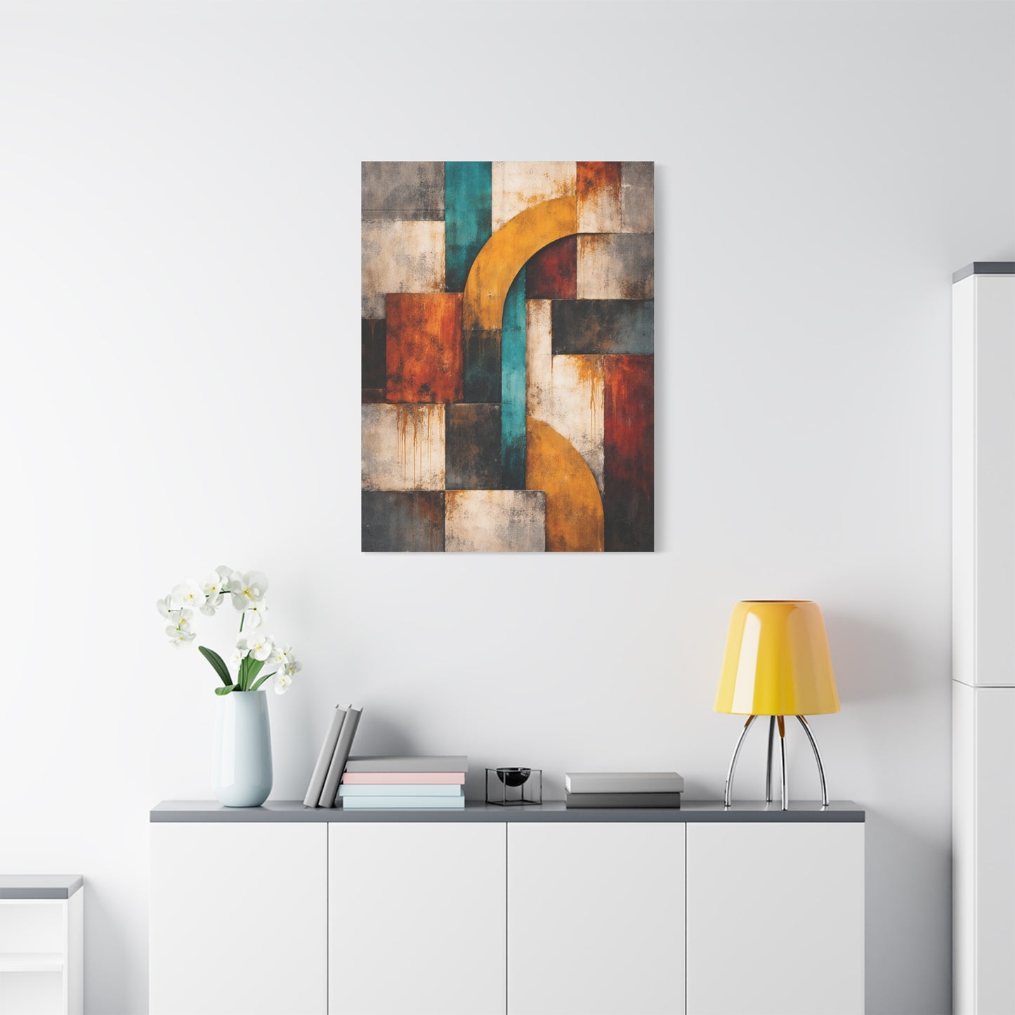 Warm Earthy Wabi-Sabi Abstract Landscape Wall Art & Canvas Print