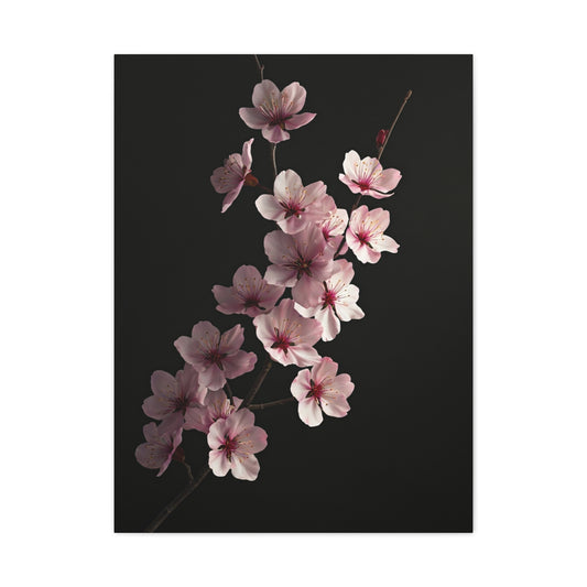 Dark Luxury Cherry Blossom Branch Wall Art & Canvas Prints