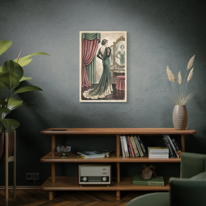 Vintage Fashion Atelier Illustration Wall Art & Canvas Print