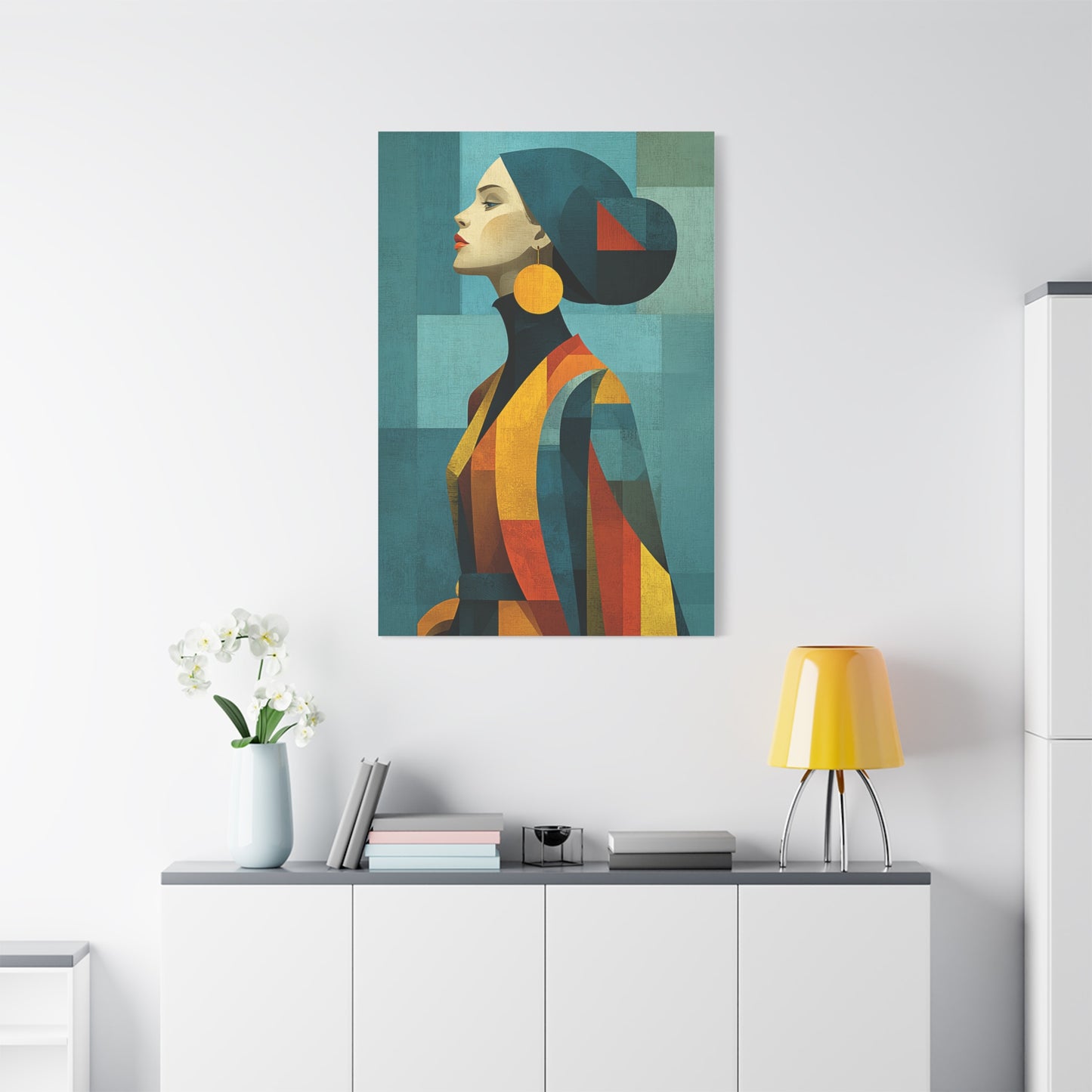 Geometric Fashion Portrait Elegance Wall Art & Canvas Print