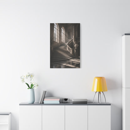 Sunlit Italian Palazzo Staircase Wall Art & Canvas Print