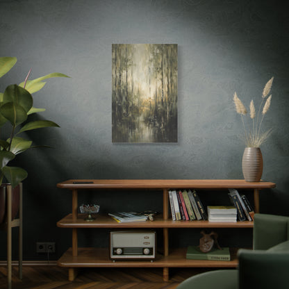 Abstract Forest Reflection Modern Trees Wall Art & Canvas Print