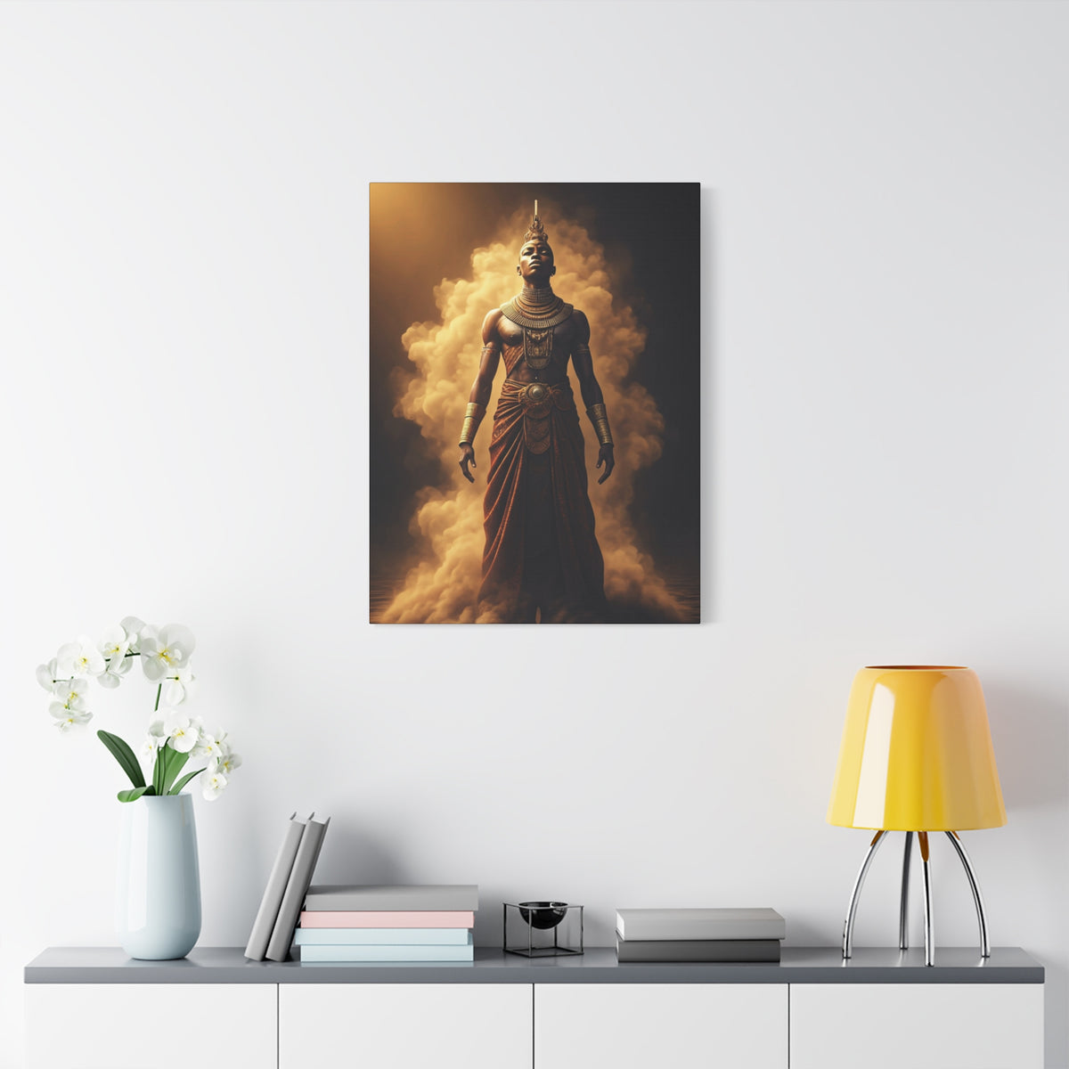 Mist-Born Warrior Presence Wall Art & Canvas Prints
