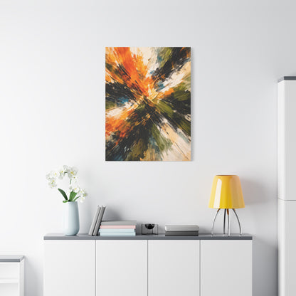 Radiant Orange Explosion Abstract Wall Art & Canvas Print