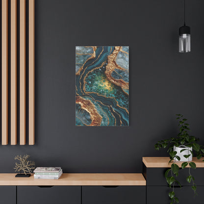 Emerald Gold Geode Abstract Wall Art & Canvas Print
