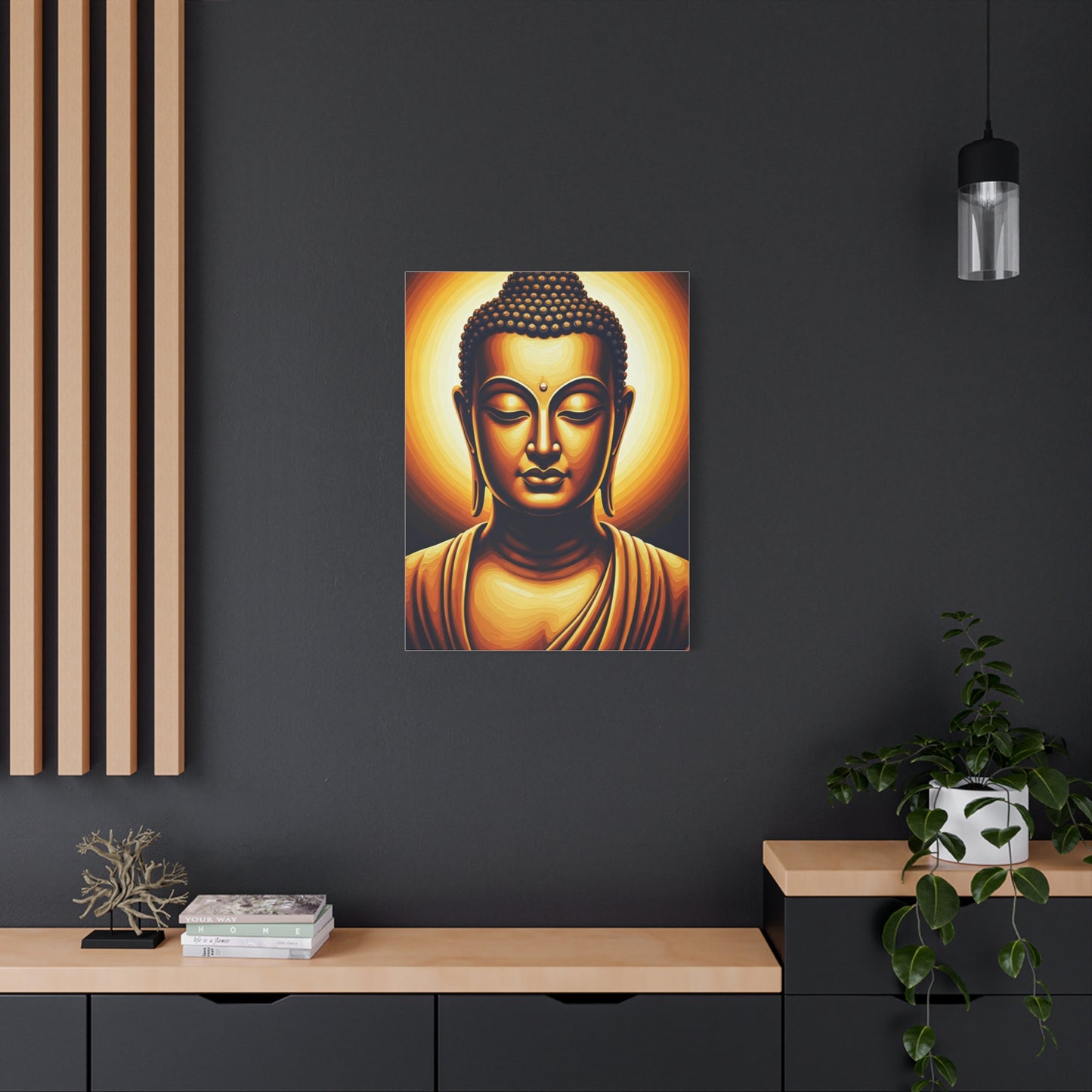 Golden Aura Buddha Meditation Wall Art & Canvas Prints