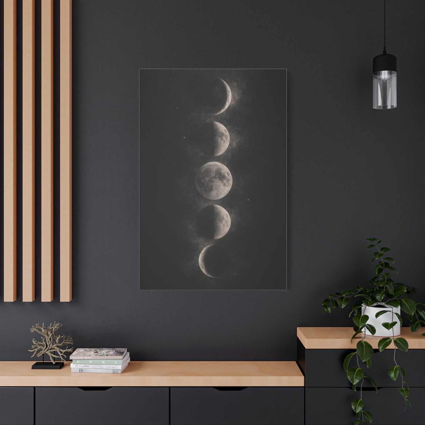 Moon Phase Minimal Celestial Wall Art & Canvas Print
