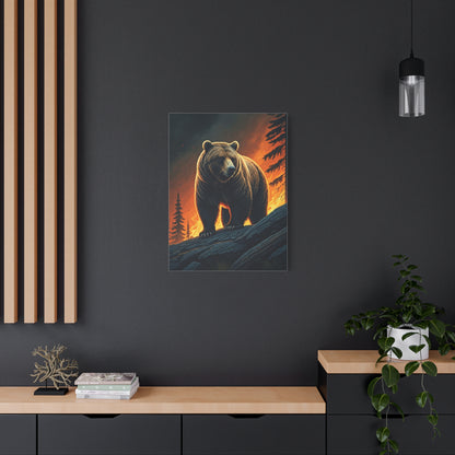 Majestic Bear in Fiery Wilderness Wall Art & Canvas Prints