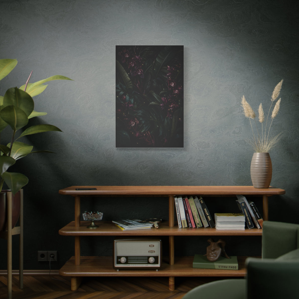 Tropical Noir Orchid Midnight Romance Wall Art & Canvas Print