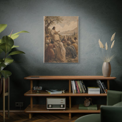 Sermon on the Hillside Tapestry Wall Art & Canvas Print