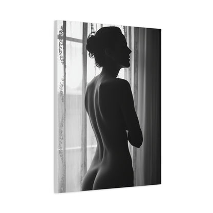 Window Light Silhouette Nude Wall Art & Canvas Print