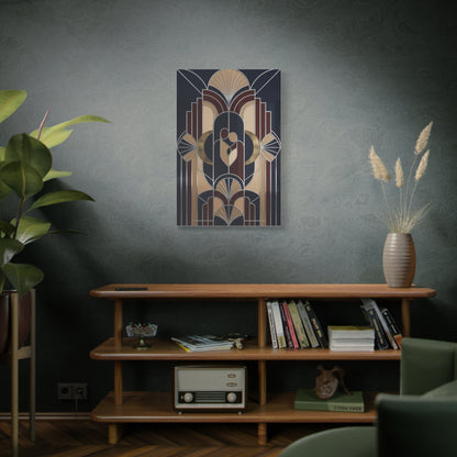 Neo-Deco Geometric Romance Composition Wall Art & Canvas Print
