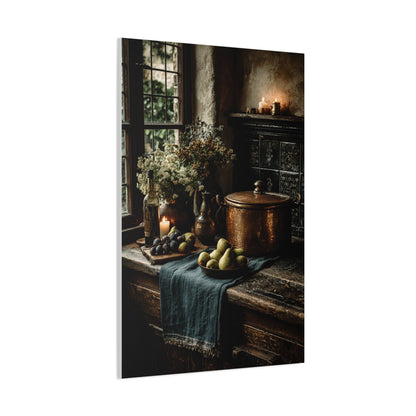 Moody Farmhouse Kitchen Still Life Wall Art & Canvas Print