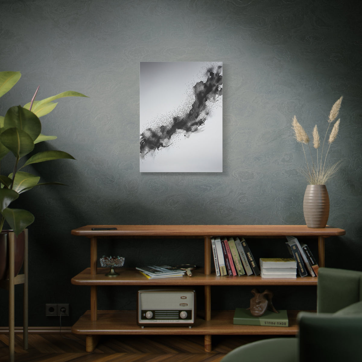 Abstract Ink Motion Romance Minimal Wall Art & Canvas Print