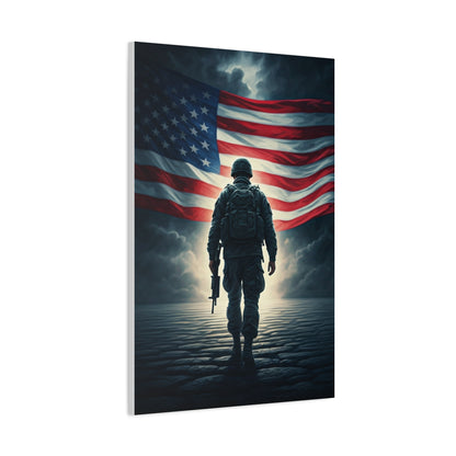 Soldier Standing for Freedom Wall Art & Canvas Prints .