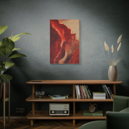 Red Ceramic Glaze Texture Wall Art & Canvas Print