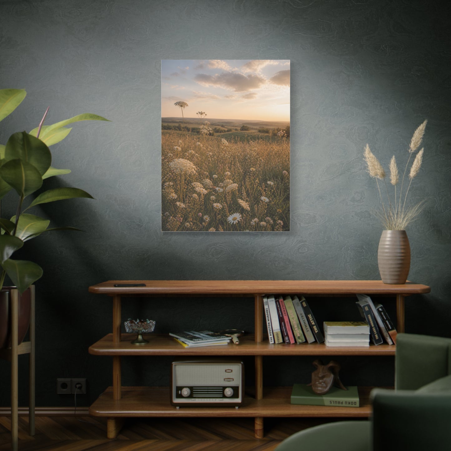 Golden Wildflower Meadow Wall Art & Canvas Print