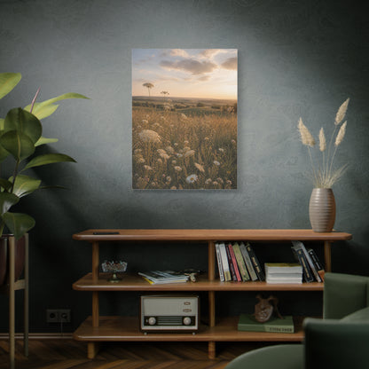 Golden Wildflower Meadow Wall Art & Canvas Print