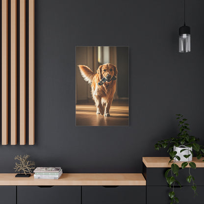 Golden Fetch Joy Wall Art & Canvas Print