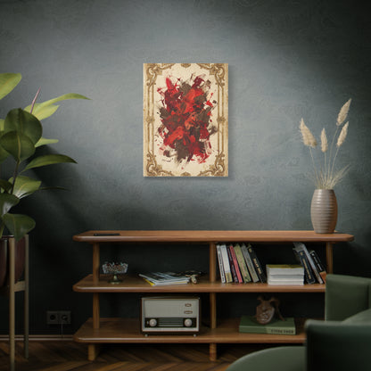 Vintage Framed Red Expressionist Composition Wall Art & Canvas Print