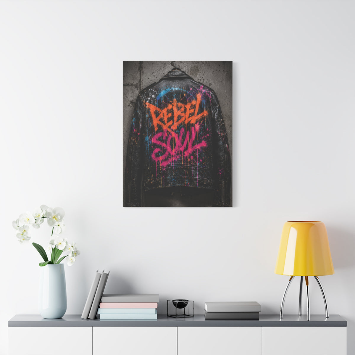 Rebel Soul Leather Graffiti Street Wall Art & Canvas Print