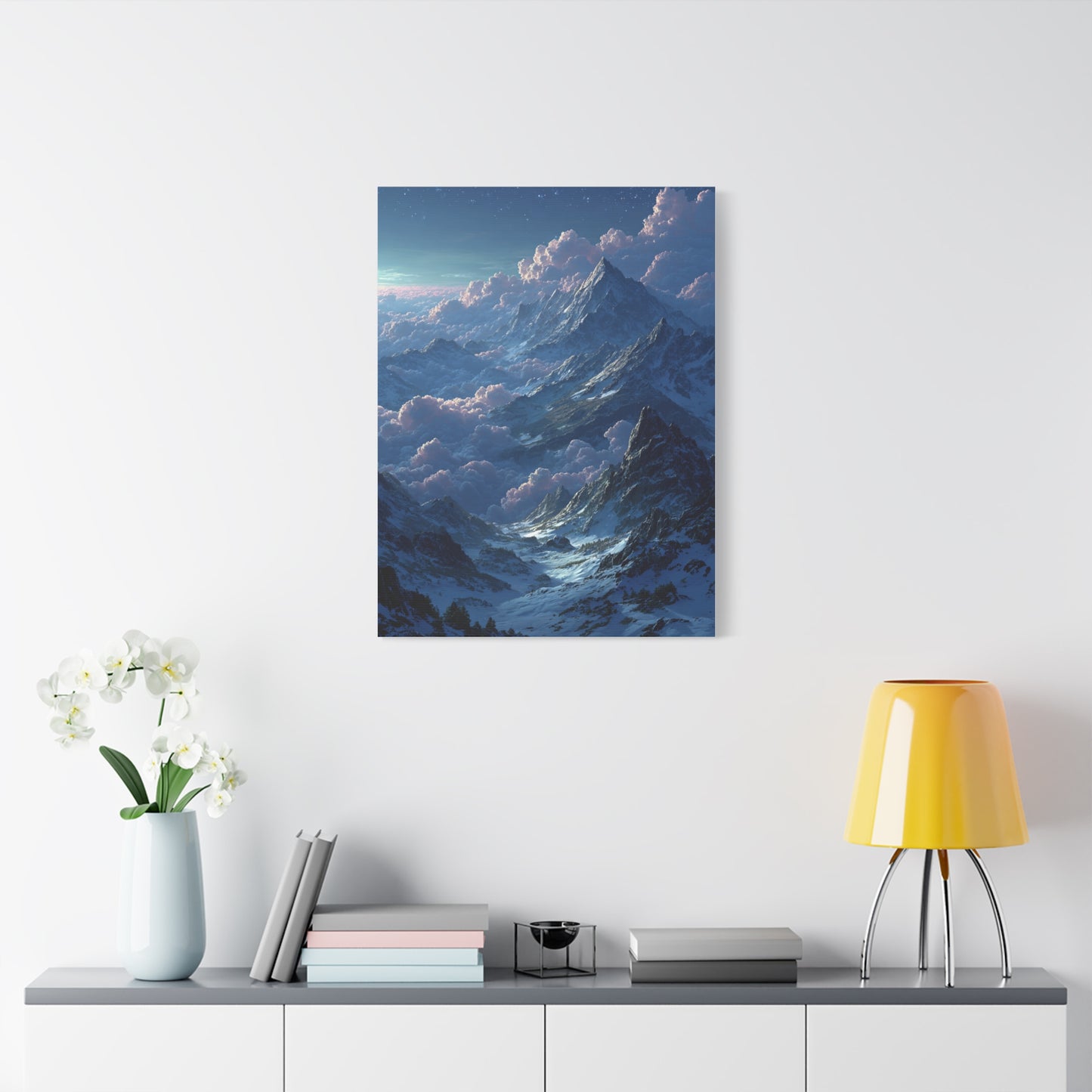 Himalayan Peaks & Cloud Sea Nocturne Wall Art & Canvas Print