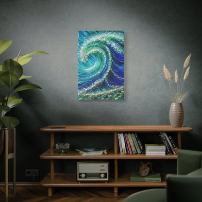 Crystal Ocean Curl Glass Texture Wall Art & Canvas Print