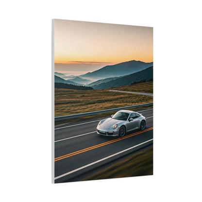 Porsche 911 Alpine Sunrise Cruise Wall Art & Canvas Prints