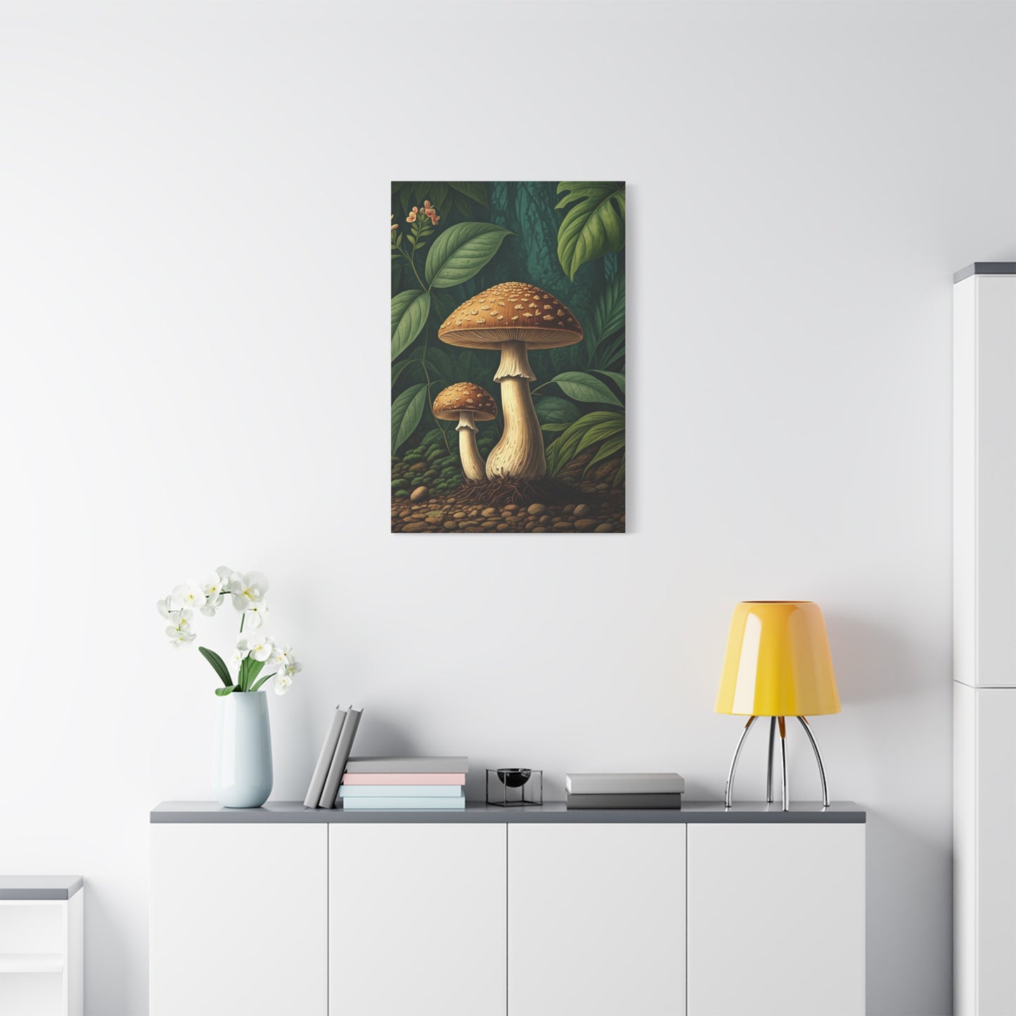 Forest Mushroom Illustration Wall Art & Canvas Prints